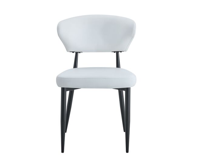 Sillas de comedor 2 uds - diseño ergonómico minimalista - blanco y negro