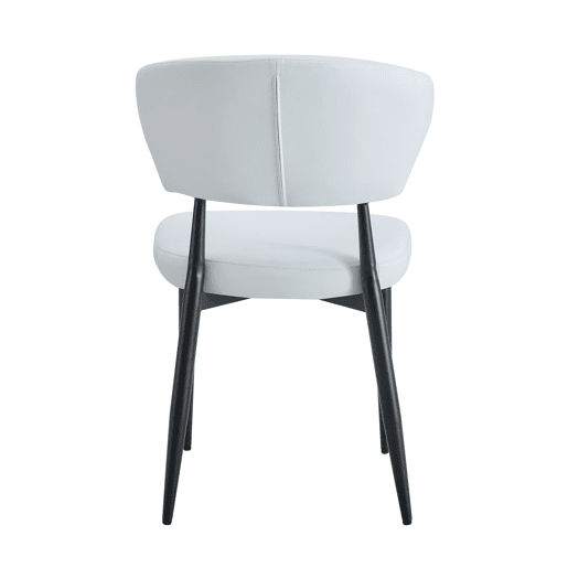 Cadeiras de sala de jantar 2 unidades - design ergonómico minimalista - preto e branco