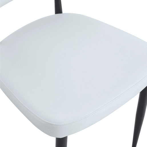 Cadeiras de sala de jantar 2 unidades - design ergonómico minimalista - preto e branco