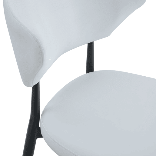 Cadeiras de sala de jantar 2 unidades - design ergonómico minimalista - preto e branco