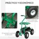 Carrito de Jardín Metal, PP Outsunny Carrito de Jardín Metal, PP Outsunny Verde