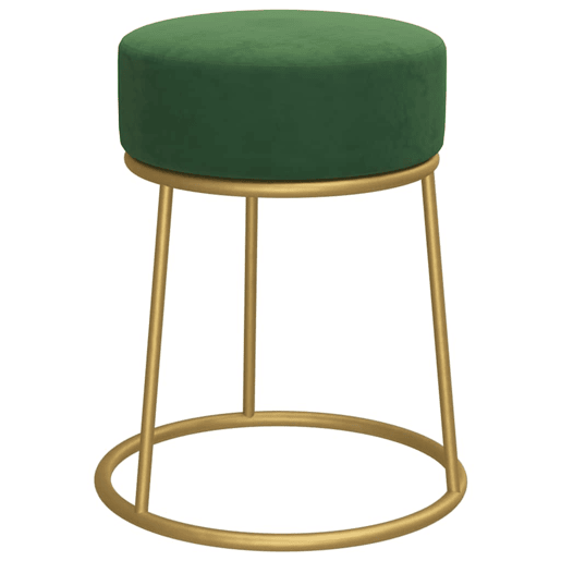 vidaXL Banqueta redonda veludo verde
