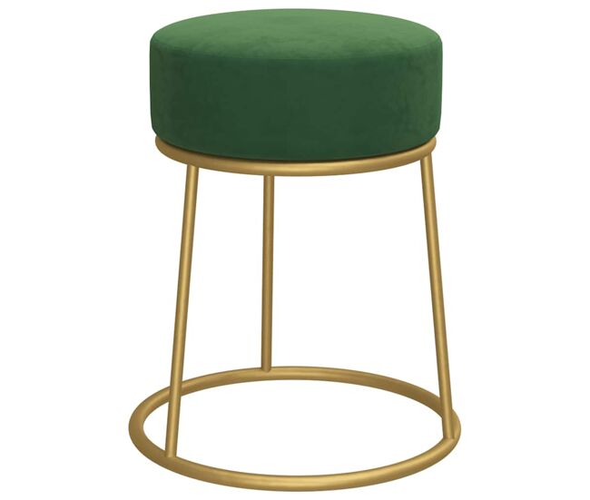 Vidaxl hocker redondo verde terciopelo