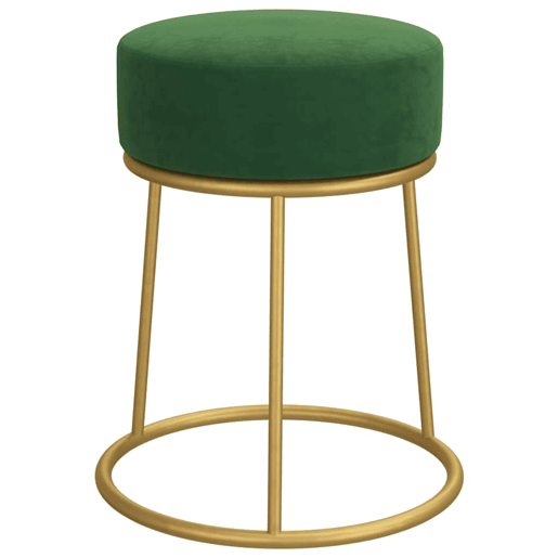 vidaXL Banqueta redonda veludo verde