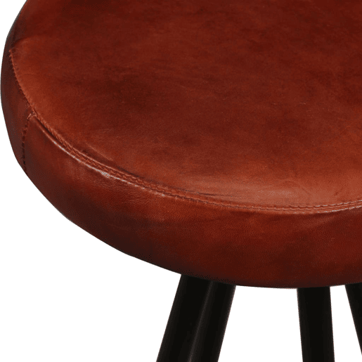 vidaXL Bancos de bar 4 pcs couro genuíno