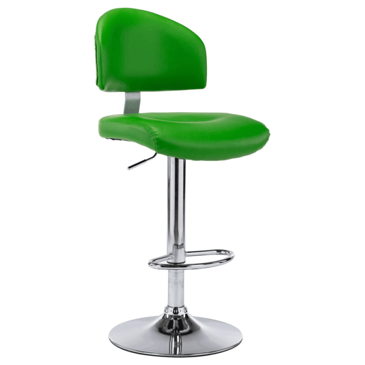 vidaXL Bancos de bar 2 pcs couro artificial verde