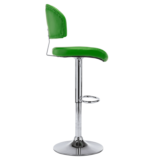 vidaXL Bancos de bar 2 pcs couro artificial verde