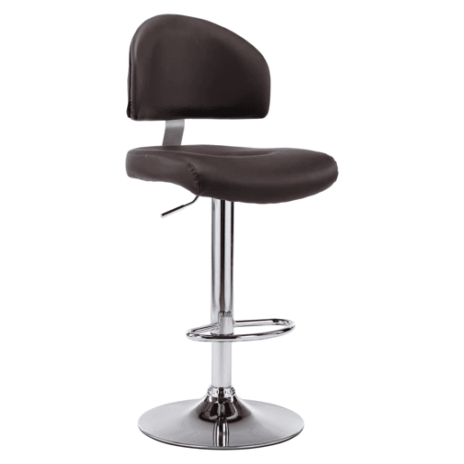 vidaXL Banco de bar couro artificial castanho