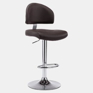 vidaXL Banco de bar couro artificial castanho
