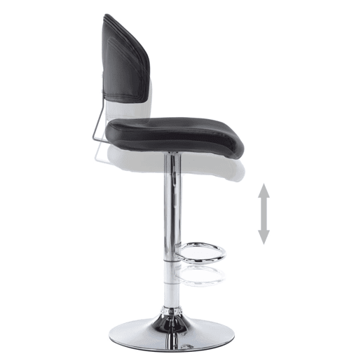 vidaXL Bancos de bar 2 pcs couro artificial preto vidaXL Bancos de bar 2 pcs couro artificial preto