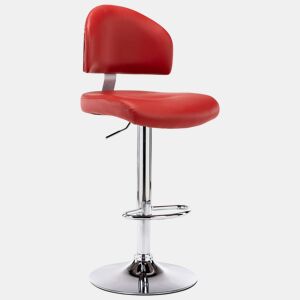 vidaXL Banco de bar couro artificial vermelho tinto