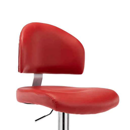 vidaXL Banco de bar couro artificial vermelho tinto