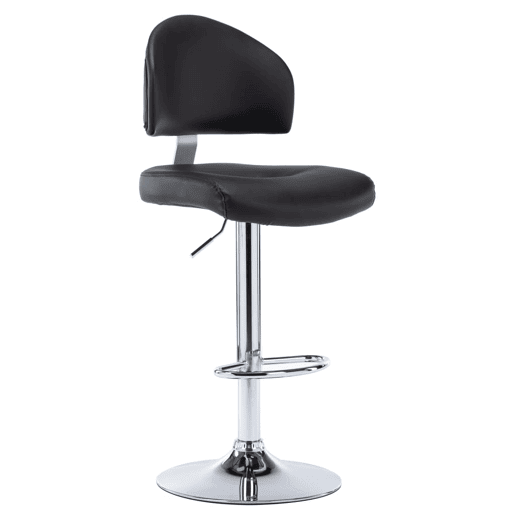 vidaXL Banco de bar couro artificial preto vidaXL Banco de bar couro artificial preto