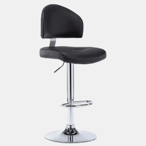 vidaXL Banco de bar couro artificial preto