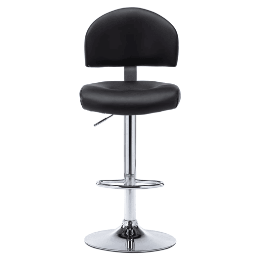 vidaXL Banco de bar couro artificial preto vidaXL Banco de bar couro artificial preto