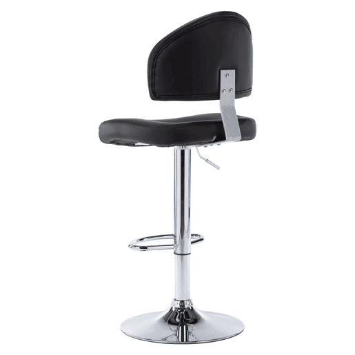 vidaXL Banco de bar couro artificial preto vidaXL Banco de bar couro artificial preto