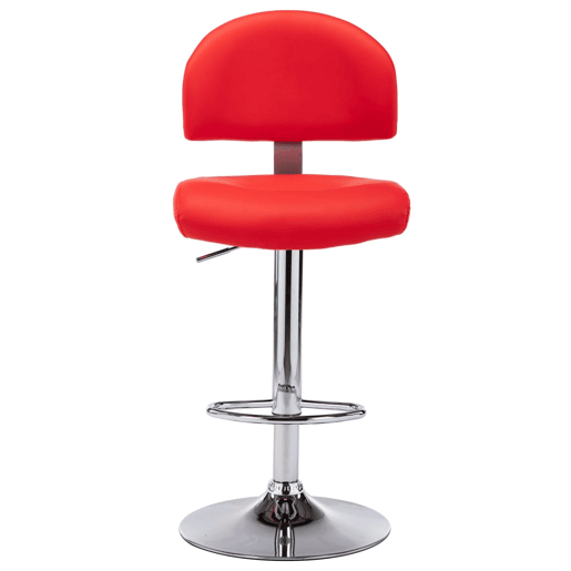 vidaXL Banco de bar couro artificial vermelho