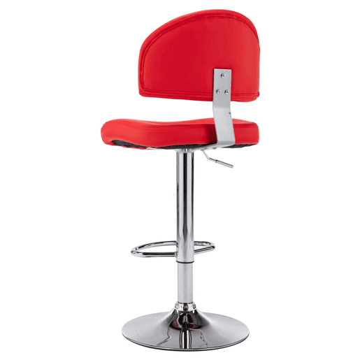 vidaXL Banco de bar couro artificial vermelho