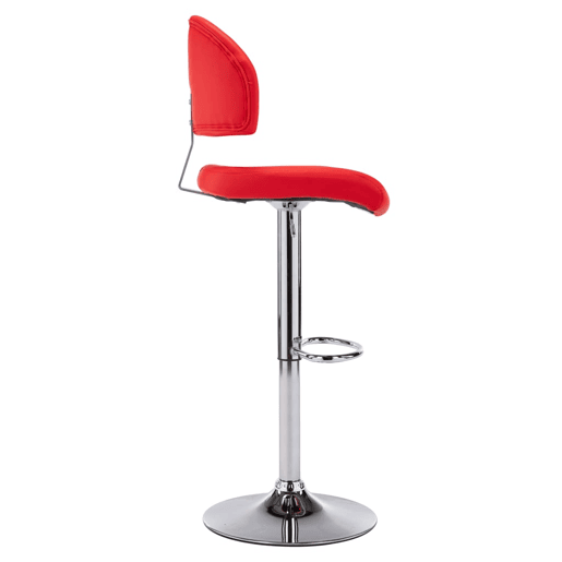 vidaXL Banco de bar couro artificial vermelho