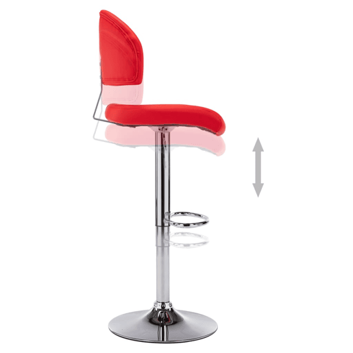 vidaXL Banco de bar couro artificial vermelho