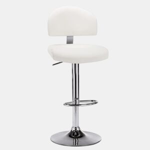 vidaXL Banco de bar couro artificial branco