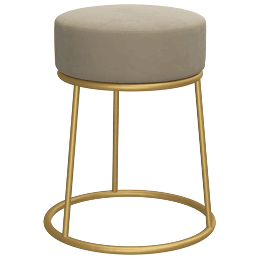 vidaXL Banqueta redonda veludo cinzento-escuro