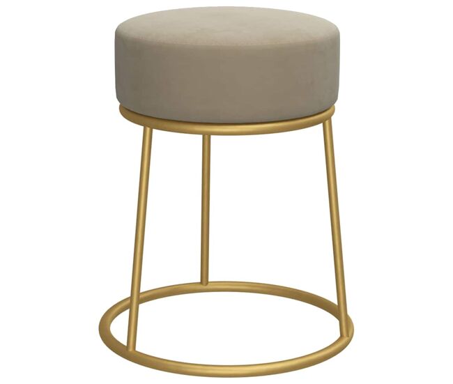 Vidaxl hocker redondo gris oscuro terciopelo