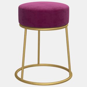 vidaXL Banqueta redonda veludo roxo