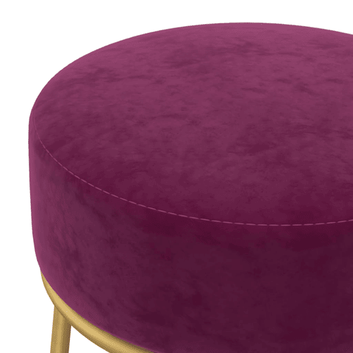 vidaXL Banqueta redonda veludo roxo
