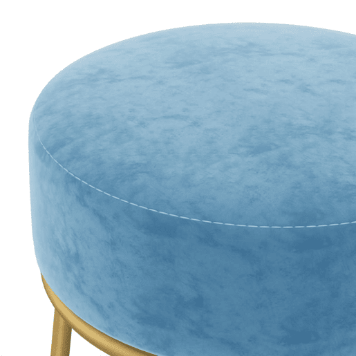 vidaXL Banqueta redonda veludo azul-claro