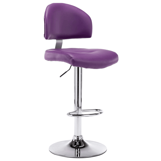 vidaXL Bancos de bar 2 pcs couro artificial roxo vidaXL Bancos de bar 2 pcs couro artificial roxo