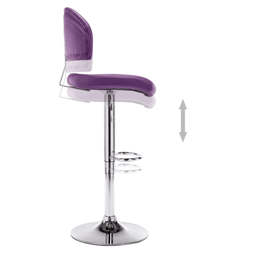 vidaXL Bancos de bar 2 pcs couro artificial roxo vidaXL Bancos de bar 2 pcs couro artificial roxo