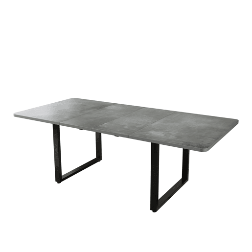 Mesa de jantar extensÃvel 140180220x90 cm - para 6-10 pessoas, forma reta, pernas em metal - cinzento Mesa de jantar extensÃvel 140180220x90 cm - para 6-10 pessoas, forma reta, pernas em metal - cinzento