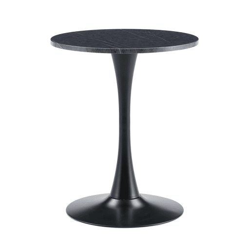 Mesa auxiliar 60 cm - MDF, Thermoform, estilo europeu - preto