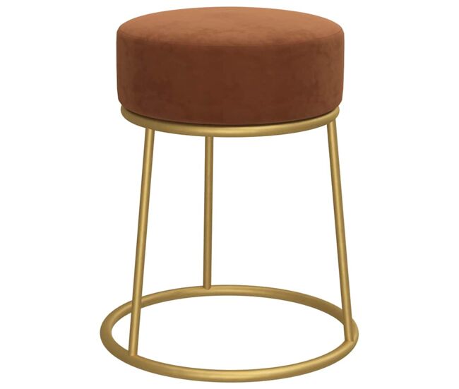 Vidaxl hocker redondo marrón terciopelo