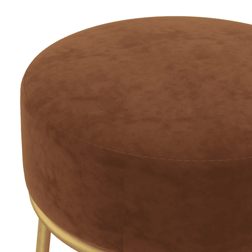 vidaXL Banqueta redonda veludo castanho