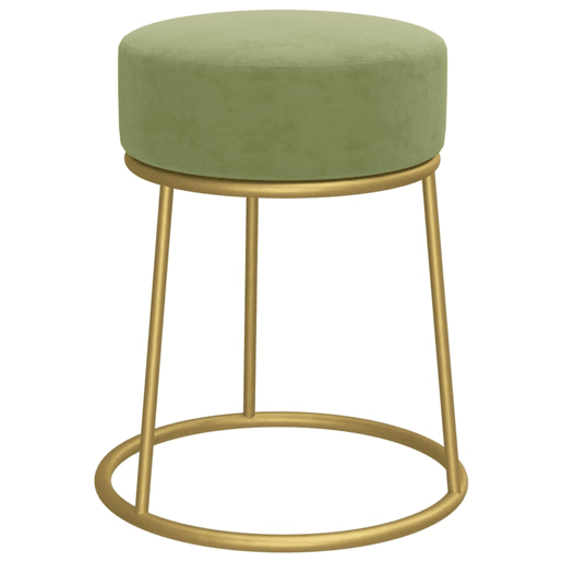 vidaXL Banqueta redonda veludo cor mostarda vidaXL Banqueta redonda veludo cor mostarda