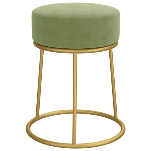 vidaXL Banqueta redonda veludo cor mostarda vidaXL Banqueta redonda veludo cor mostarda