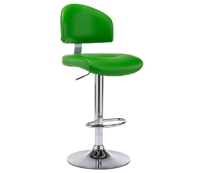 Vidaxl taburete de cocina cuero sintético verde