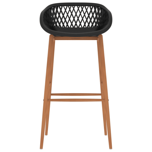 vidaXL Cadeiras de bar 4 pcs preto