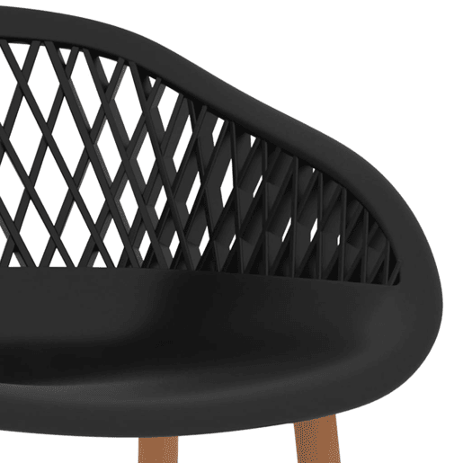 vidaXL Cadeiras de bar 4 pcs preto