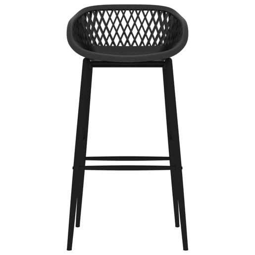 vidaXL Cadeiras de bar 4 pcs preto