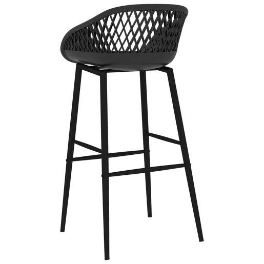 vidaXL Cadeiras de bar 4 pcs preto