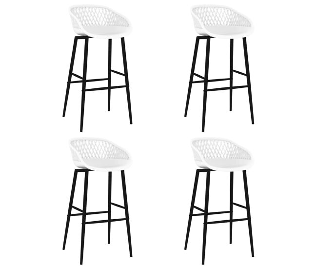 Vidaxl taburetes de cocina 4 unidades blanco