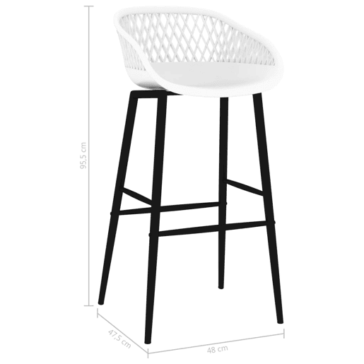 vidaXL Cadeiras de bar 4 pcs branco vidaXL Cadeiras de bar 4 pcs branco