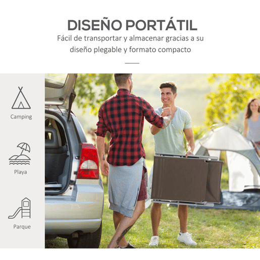 Outsunny Espreguiçadeira Dobrável de Jardim com Encosto Ajustável em 7 Posições com Almofadas para Corpo Inteiro e Cabeça para Terraço ou Piscina até 165 kg 137x63,5x100,5 cm Castanho