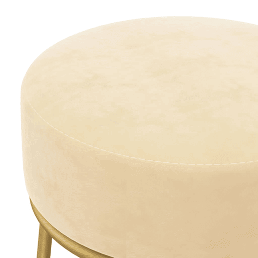 vidaXL Banqueta redonda veludo cor damasco