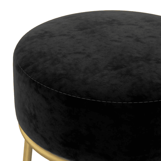 vidaXL Banqueta redonda veludo preto