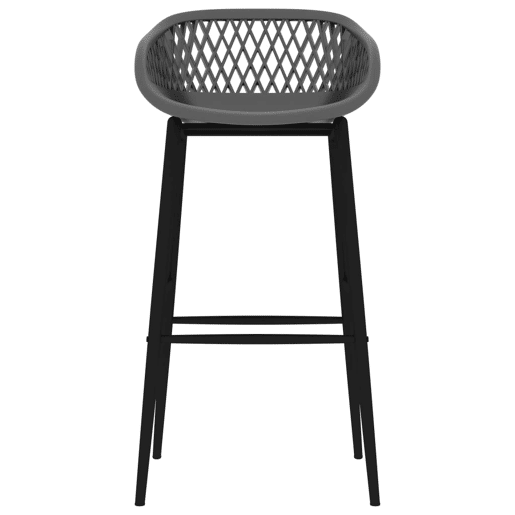 vidaXL Cadeiras de bar 4 pcs cinzento vidaXL Cadeiras de bar 4 pcs cinzento