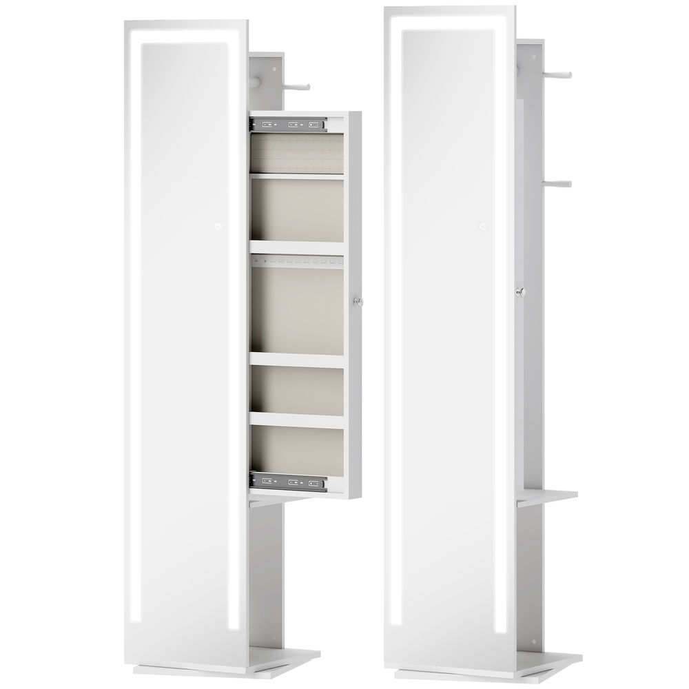 Armario Joyero MDF, Vidrio HOMCOM, hogar - decoración